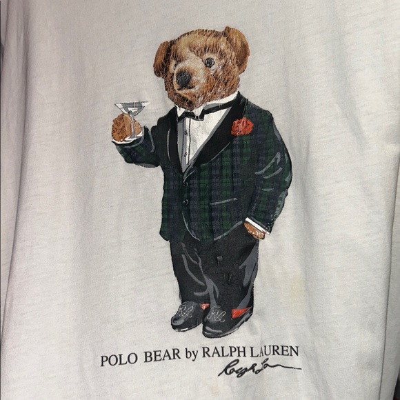 Polo Ralph Lauren Martini Polo Bear T-Shirt White XL - Picture 6 of 6